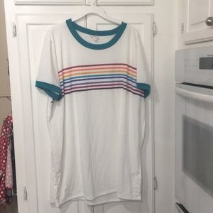 LulaRoe • Liv • Rainbow Stripes • 3XL